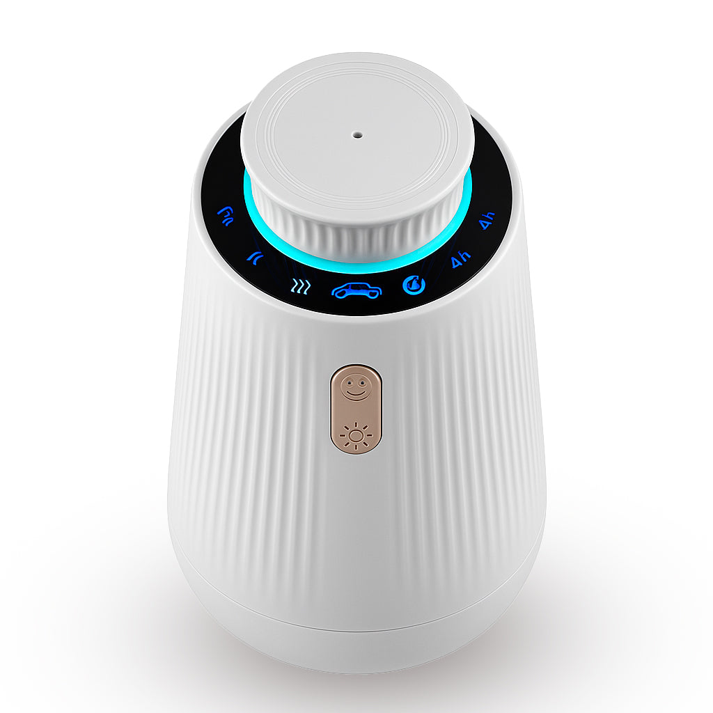 Diffuseur électrique blanc connecté Maison Cyrelle avec écran LED, idéal pour parfumer élégamment l’intérieur