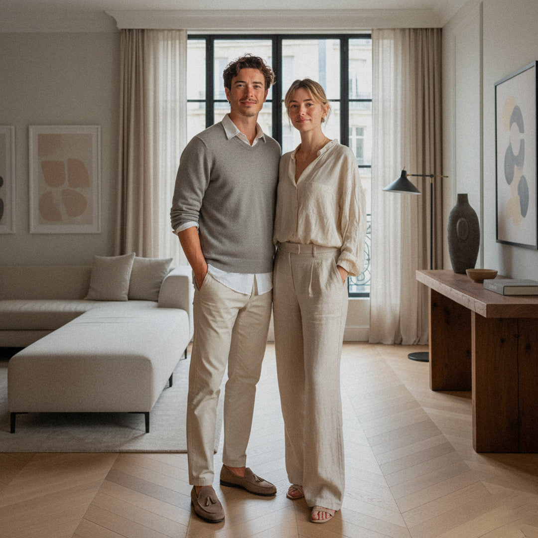 Thomas et Juliette, créateurs de Maison Cyrelle, marque française de parfum d'intérieur de luxe