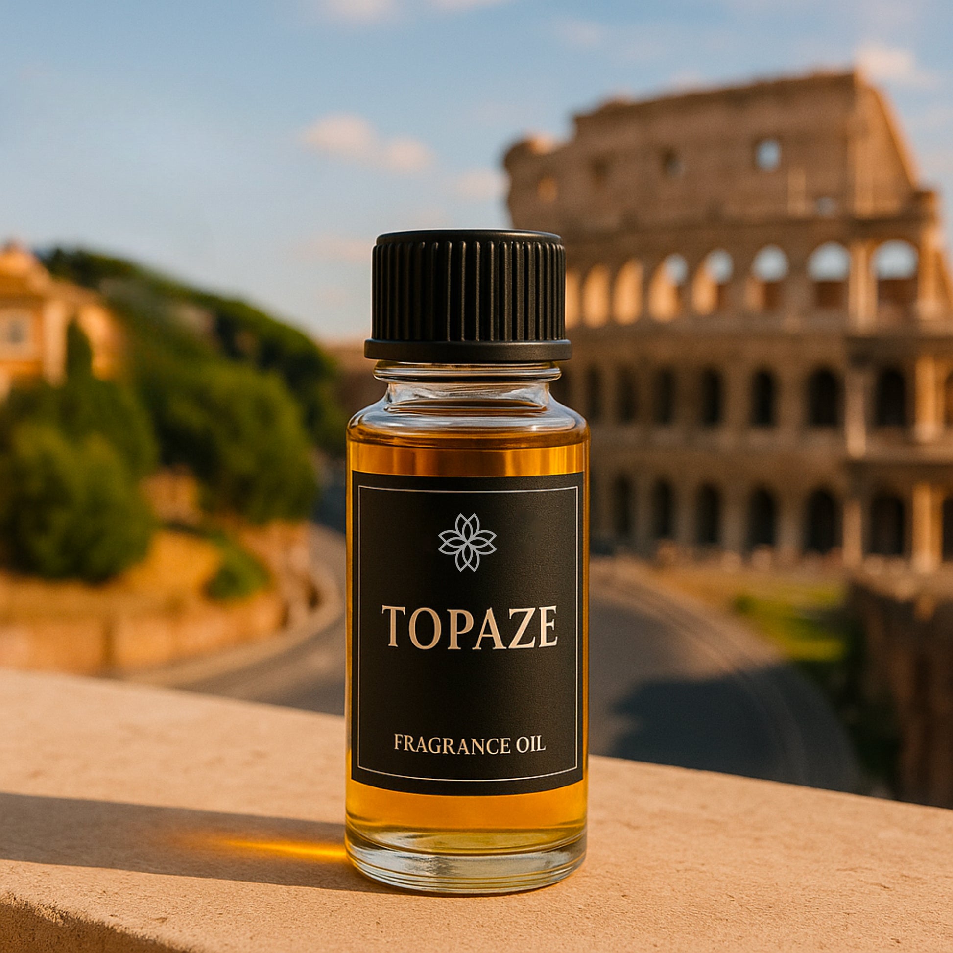 Huile parfum d'intérieur Topaze Maison Cyrelle – à Rome devant le Colisée