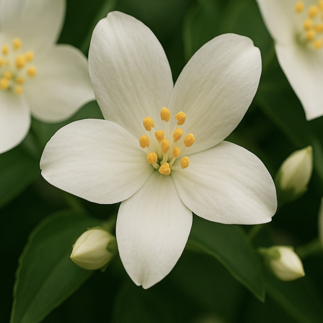 Fleur de jasmin, ingrédient naturel utilisé dans les parfums d'intérieur Maison Cyrelle